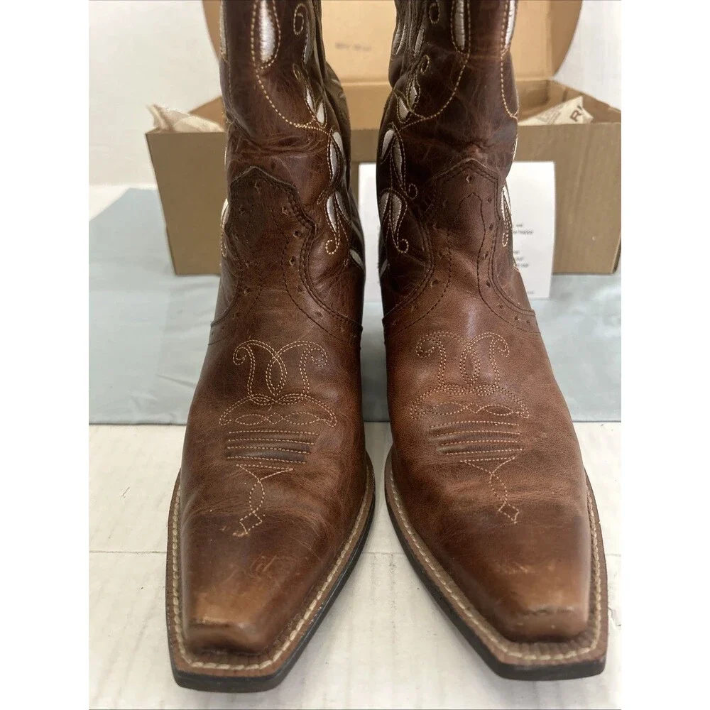 Ariat Sonora Bitterwater Embroidered Leather Western Boots Sz 8 B